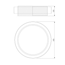 Потолочный светодиодный светильник Eurosvet Imperio 90286/1 черный/золото Smart 1
