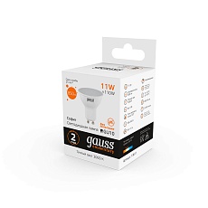 Лампа светодиодная Gauss GU10 11W 3000K матовая 13611 4
