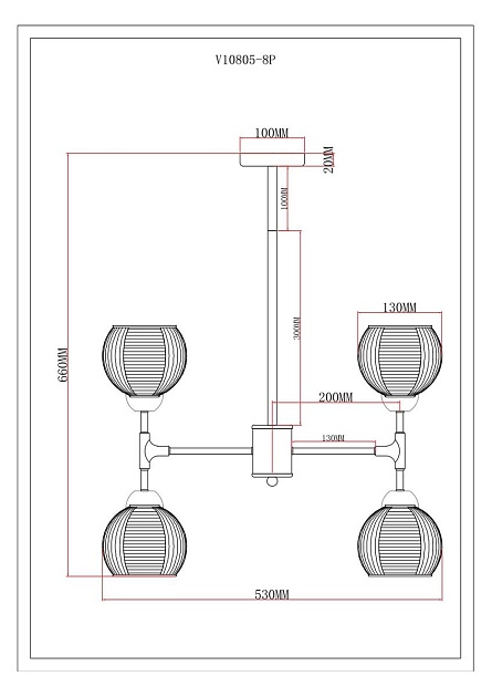 Подвесная люстра Moderli Arty V10805-8P изображение 2 Подвесная люстра Moderli Arty V10805-8P Фото № 2