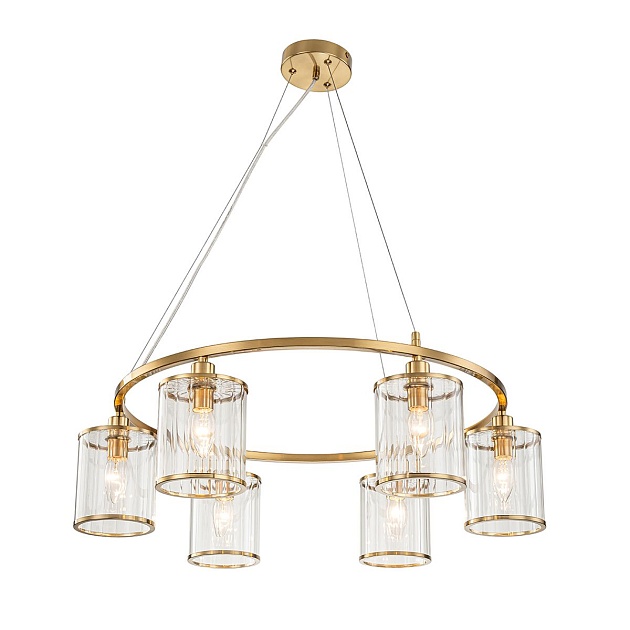 Подвесная люстра Indigo Dante 13022/6P Brass V000405 изображение Подвесная люстра Indigo Dante 13022/6P Brass V000405 Фото №