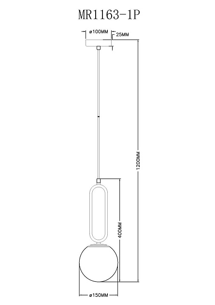 Подвесной светильник MyFar Pierre MR1163-1P Фото № 2