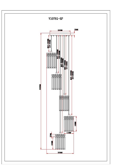 Подвесная люстра Moderli Levi V10761-5P Фото № 2