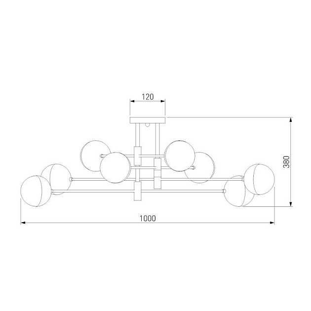 Потолочная люстра Eurosvet Nuvola 70129/8 латунь Фото № 3