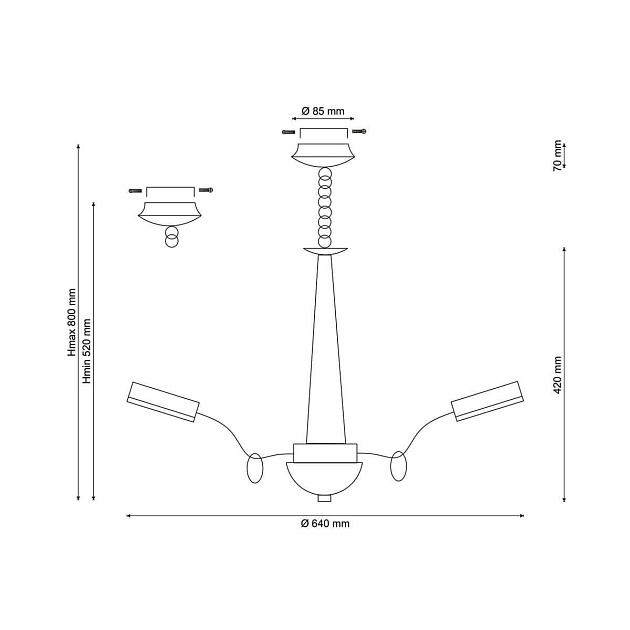 Подвесная люстра Lucia Tucci Natura 156.6 изображение 2 Подвесная люстра Lucia Tucci Natura 156.6 Фото № 2
