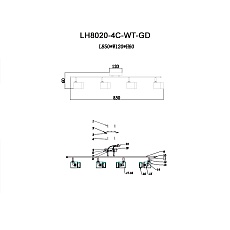 Спот Lumien Hall Саурис LH8020/4C-WT-GD 1