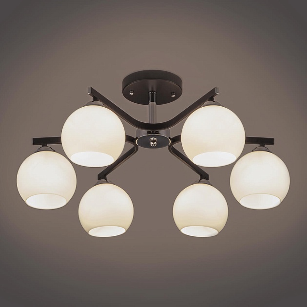 Потолочная люстра Eurosvet 30145/6 хром/венге Фото № 3