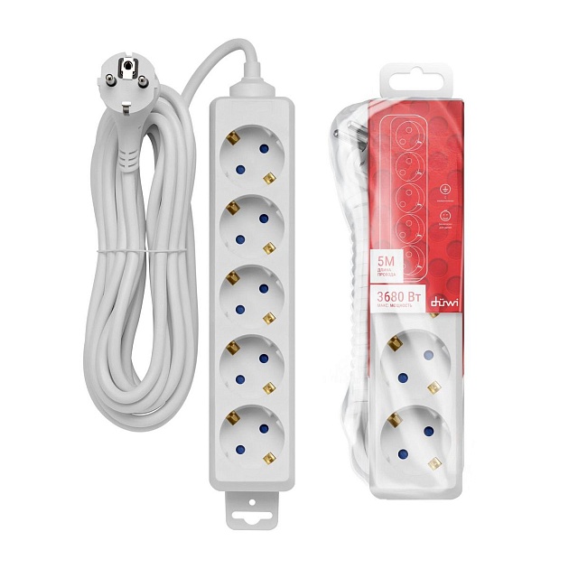 Удлинитель Duwi 5гн 5м с/з 32061 6 изображение 2 Удлинитель Duwi 5гн 5м с/з 32061 6 Фото № 2