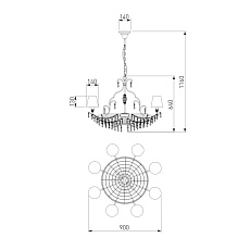 Подвесная люстра Bogates 305/15 Strotskis 1
