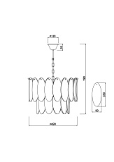 Подвесная люстра Freya Demure FR5189PL-09CH 1