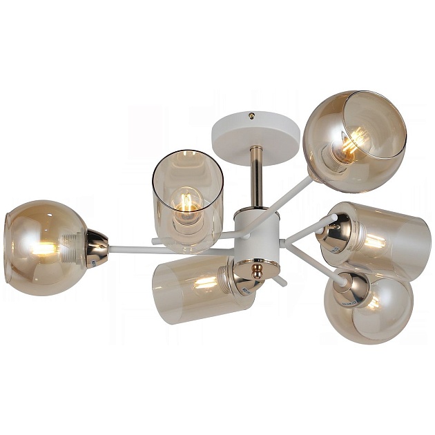 Потолочная люстра Illumico IL8243-6COU-79 WH GD изображение Потолочная люстра Illumico IL8243-6COU-79 WH GD Фото №