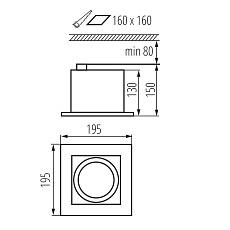 Точечный светильник Kanlux MATEO ES DLP-150-B 32930 3