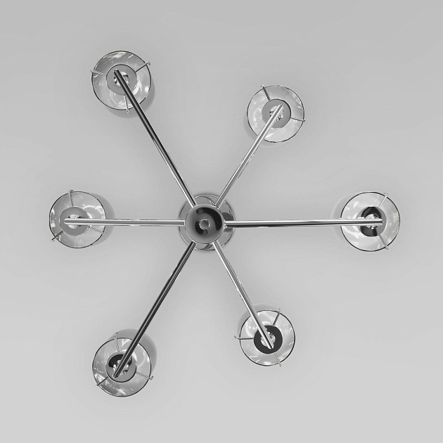 Подвесная люстра Eurosvet Pluto 60156/6 хром изображение 4 Подвесная люстра Eurosvet Pluto 60156/6 хром Фото № 4