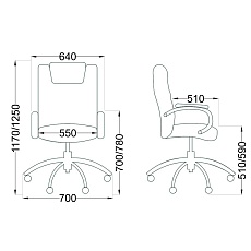 Кресло руководителя AksHome Paradis чёрный, экокожа 55016 1
