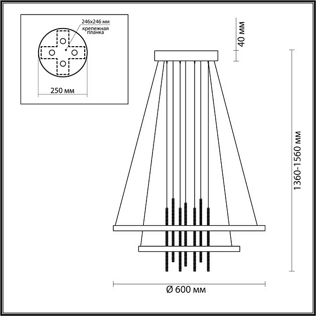 Подвесной светодиодный светильник Odeon Light L-vision Monica 3901/63L изображение 6 Подвесной светодиодный светильник Odeon Light L-vision Monica 3901/63L Фото № 6