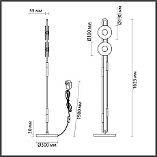 Торшер Odeon Light Exclusive Modern Magnet 5407/23FL 5