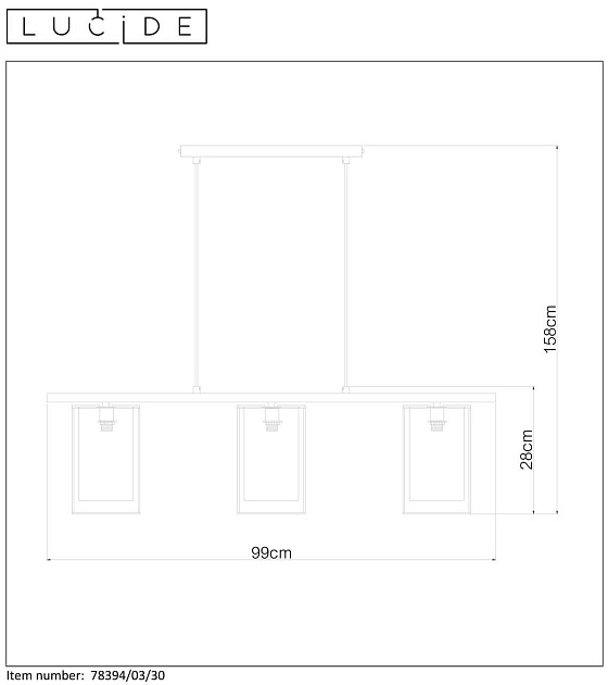 Подвесная люстра Lucide Dounia 78394/03/30 Фото № 7