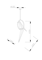 Подвесной светодиодный светильник Moderli Birds V3071- 1PL 4