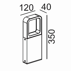 Уличный светодиодный светильник Lucide Trywo 27867/35/30 1
