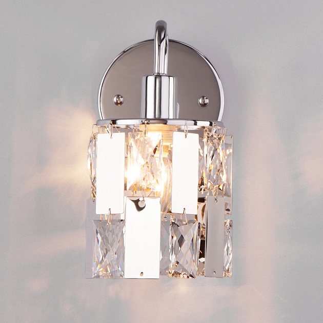 Бра Eurosvet 10101/1 хром/прозрачный хрусталь Strotskis Фото № 3