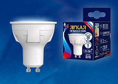 Лампа светодиодная Uniel GU10 6W 4000K матовая LED-JCDR 6W/NW/GU10/FR PLP01WH UL-00002421 1