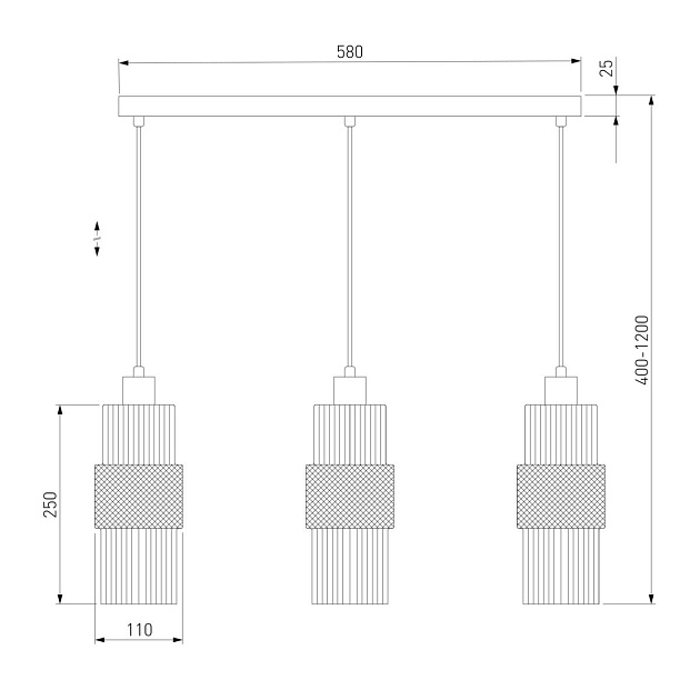 Подвесной светильник Eurosvet Soho 50209/3 хром изображение 2 Подвесной светильник Eurosvet Soho 50209/3 хром Фото № 2