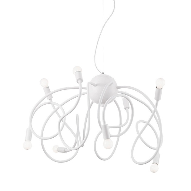 Подвесная люстра Ideal Lux Multiflex SP8 Bianco 141893 Фото № 