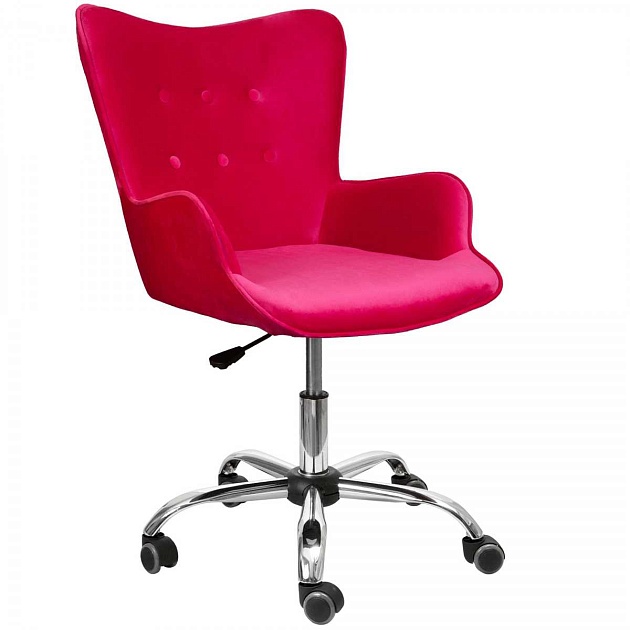 Поворотное кресло AksHome Bella фуксия, велюр 61451 Фото № 