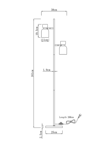 Торшер Moderli Hadley V11005-F изображение 2 Торшер Moderli Hadley V11005-F Фото № 2