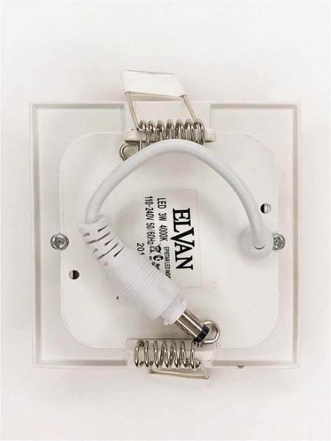 Встраиваемый светодиодный светильник Elvan VLS-102SQ-3W-WW-Wh изображение 5 Встраиваемый светодиодный светильник Elvan VLS-102SQ-3W-WW-Wh Фото № 5