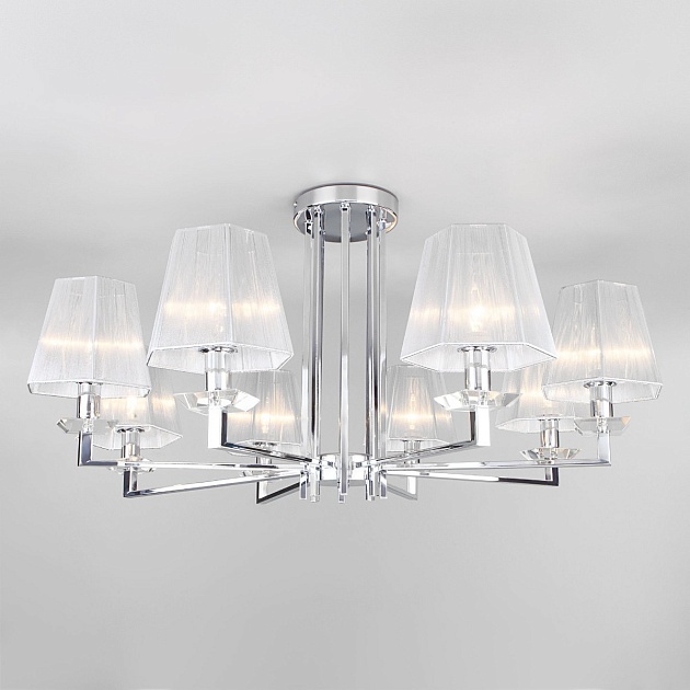 Потолочная люстра Eurosvet Alegria 60125/8 хром Smart изображение Потолочная люстра Eurosvet Alegria 60125/8 хром Smart Фото №