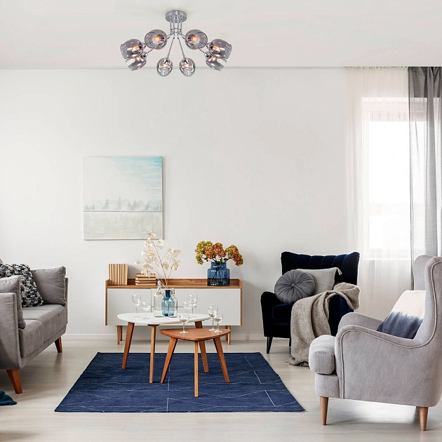 Потолочная люстра Eurosvet Marci 30164/8 хром изображение 5 Потолочная люстра Eurosvet Marci 30164/8 хром Фото № 5