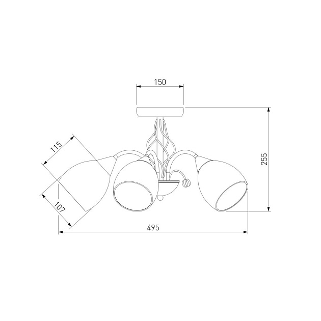 Подвесная люстра Eurosvet 30026/5 античная бронза изображение 2 Подвесная люстра Eurosvet 30026/5 античная бронза Фото № 2