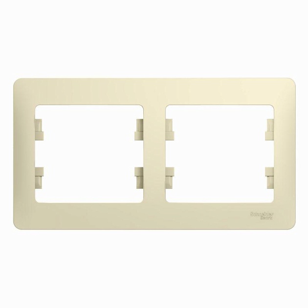 Рамка 2-постовая Schneider Electric Glossa бежевая GSL000202 изображение Рамка 2-постовая Schneider Electric Glossa бежевая GSL000202 Фото №