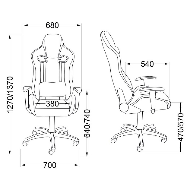 Игровое кресло AksHome Royal серо-коричневый, велюр 85992 Фото № 2