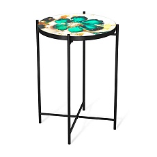 Журнальный стол Sheffilton SHT-CT8-3 малахитово зеленый/черный муар 5093730107