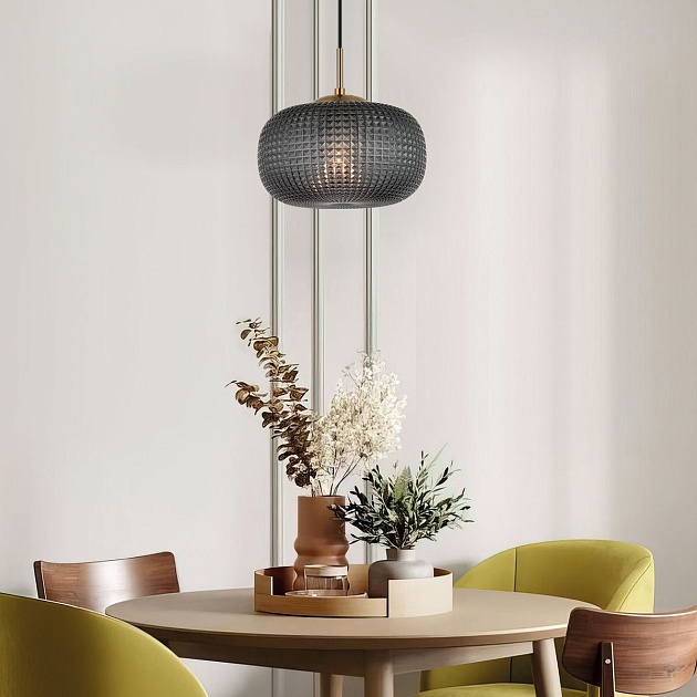 Подвесной светильник Eurosvet Gem 50262/1 темно-серый изображение 6 Подвесной светильник Eurosvet Gem 50262/1 темно-серый Фото № 6