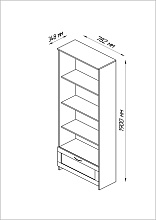 Стеллаж Шведский Стандарт Сириус 78х190 с 1 ящиком 2.02.07.100.3 2