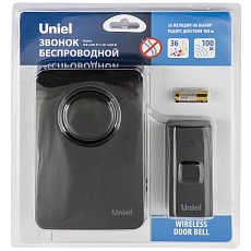 Звонок беспроводной Uniel UDB-014W-R1T1-36S-100M-BL UL-00006433 1