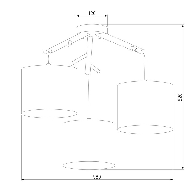 Подвесная люстра TK Lighting 6553 Albero White Фото № 2