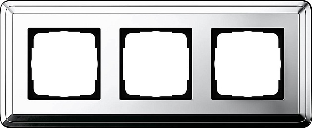 Рамка 3-постовая Gira ClassiX хром 0213641 Фото № 