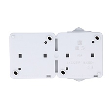 Розетка LK Studio двойная с з/к, EF602G, 16A (серый) 80008 3