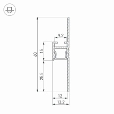 Профиль-плинтус Arlight ARH-Plintus-Fantom-2000 White 034983 1