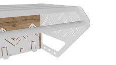 Настенная вешалка Калифорния Хигс В01 ЛДСП Дуб вотан/Белый 4847069302 3