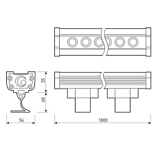 Прожектор светодиодный Arlight 36W 4000K AR-Line-1000L-36W-220V Day 024305 3