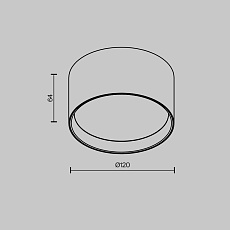 Потолочный светодиодный светильник Maytoni Technical Glare C091CL-12W4K-B 1