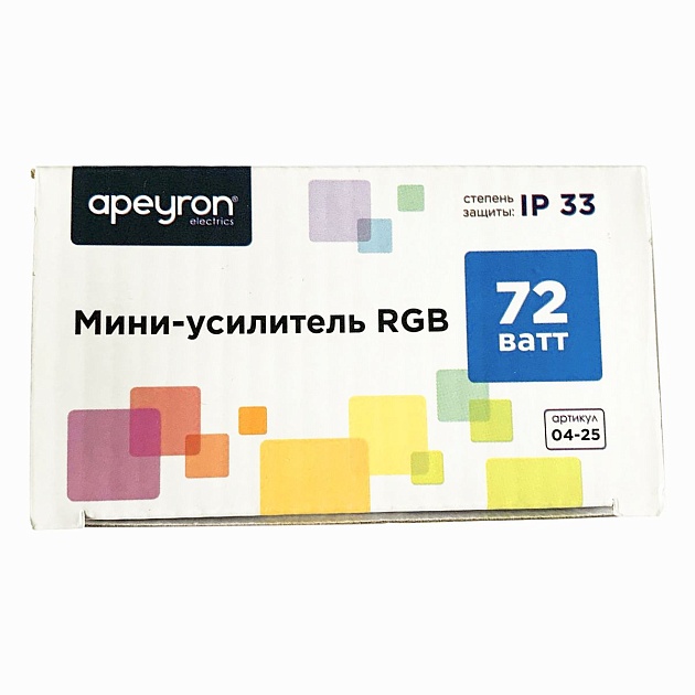 Мини-усилитель RGB Apeyron 12/24V 04-25 изображение 3 Мини-усилитель RGB Apeyron 12/24V 04-25 Фото № 3