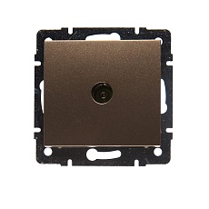 ТВ-розетка проходная Lezard Rain бронза 703-3188-129