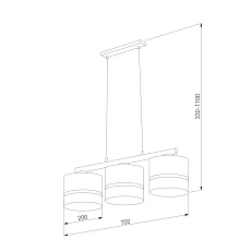 Подвесная люстра TK Lighting 6694 Paglia 1