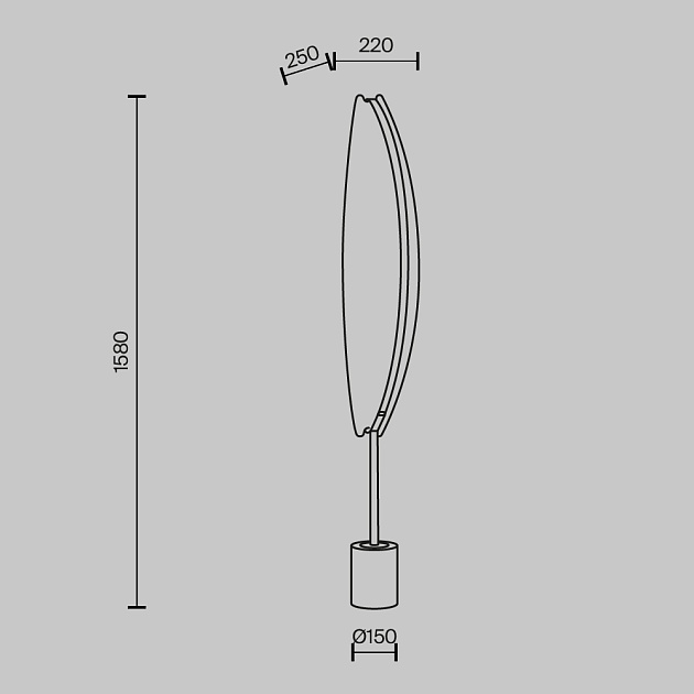 Торшер Maytoni Breeze MOD281FL-L33BS3K Фото № 2