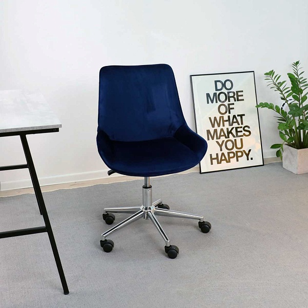 Поворотное кресло AksHome Lumier сапфировый, велюр 79742 Фото № 11